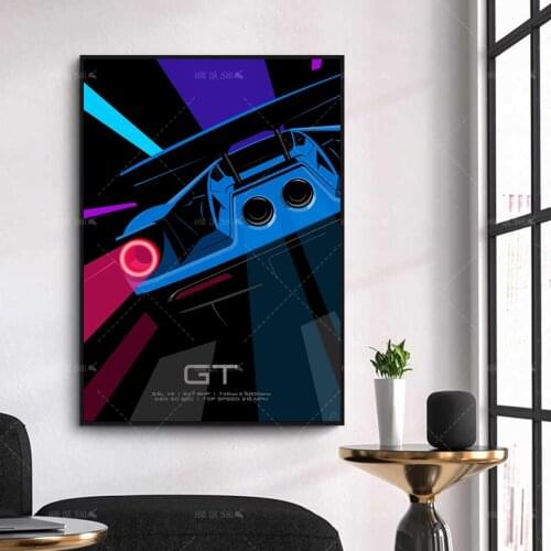 Modern HD Art Canvas Ford GT Posters Supercar Decorative Prints Wall Painting Bedroom Living Room Frames Pictures For The Home