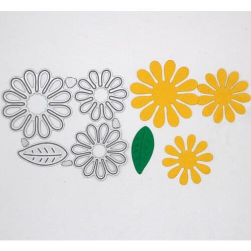 Three petals and leaf dies castle making metal cutting dies mold decoration Scrapbook paper craft knife mould stencils cutting