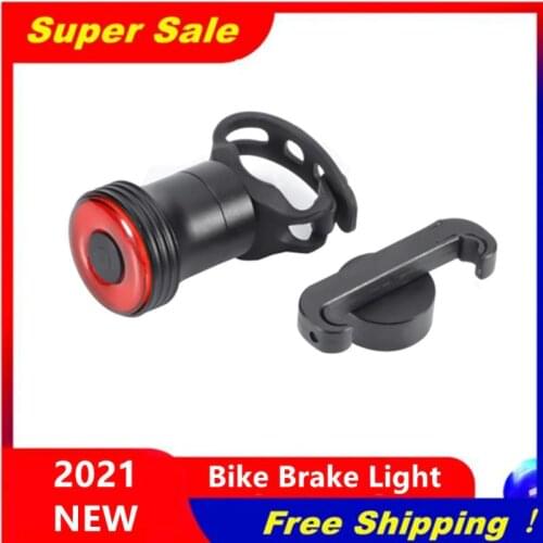 Smart Bike Tail Lamp Multi Mode Bicycle Cycling Warning Light Waterproof USB Rechargeable Automatic On-Off Bike Tail Rear Light