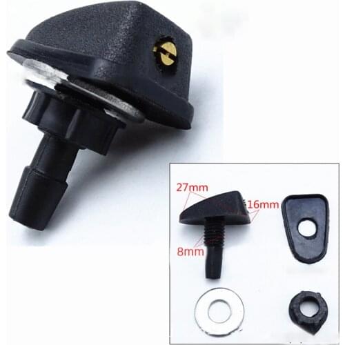1pcs Car Styling Fan Blade Shaped Adjustable Wiper Nozzle 8 Mm Hole Universal Water Spray Jets Spout Cover Washer Outlet Nozzles