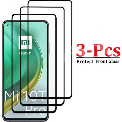 3 Pcs Protector Glass For Xiaomi Mi 10T Lite 9T Note 10 Pro Screen Protective Front Film Tempered Glas On Ksiomi MI10 T Mi9T