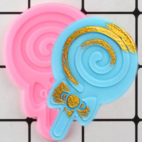 3D Lollipop Silicone Mold DIY Baby Birthday Cake Decorating Tools Cake Border Fondant Mould Candy Polymer Clay Chocolate Molds