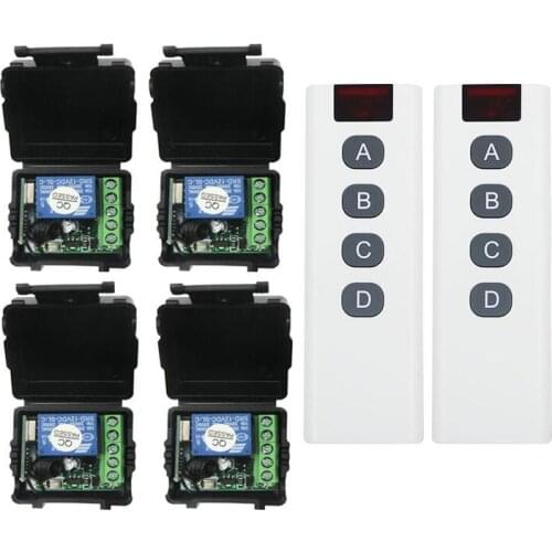 433MHZ DC 12 v mini wireless remote control switch system receiver+transmitter Can delay off 5/10/15 seconds