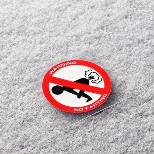 Car Styling Vinyl Decals Warning No Farting Auto Tail Oil Tank Window Sticker Motorcycle Scratches Cover