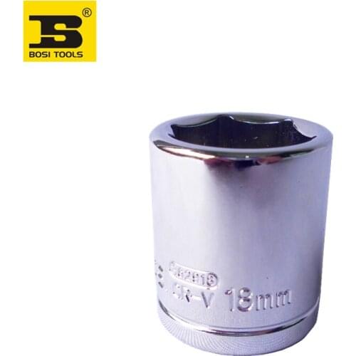 BOSI 3/8" drive metric 18mm six-point socket Cr-v steel