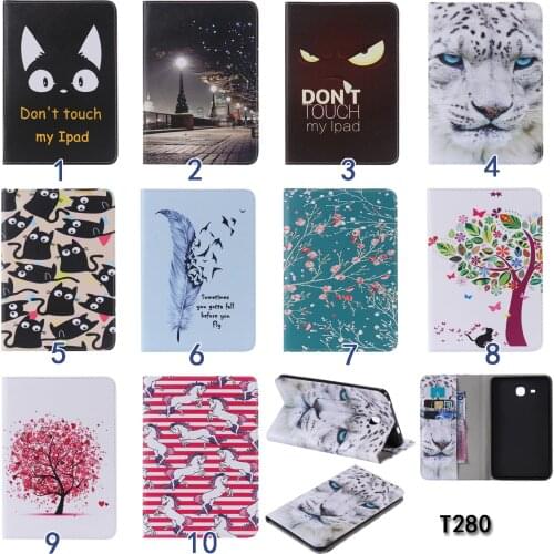 For Samsung Galaxy Tab A 7.0 SM-T280 SM-T285 cartoon pu Leather cover case for Samsung Galaxy Tab A 7.0 T280 T285 Tablet cases