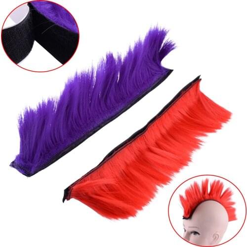 CITALL New Helmet Fake False Hair Punk Wig For Motorcycle Helmets Ski Snowboard Paintball Red/Purple
