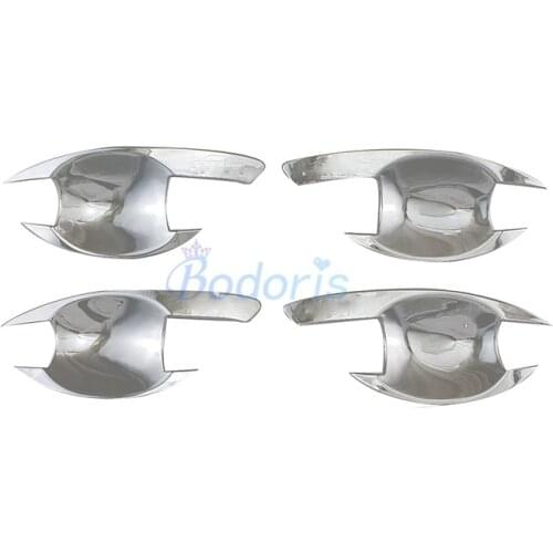For Mitsubishi Triton L200 2006-2014 Door Handle Bowl Insert Trim Cover Grab Hoder Protector Moulding Panels Auto Accessories
