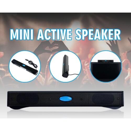 For PC Tablets Mobile Phone 1pc Portable USB Notebook Desktop Long Speaker Laptop Computer Stereo Speakers Mayitr