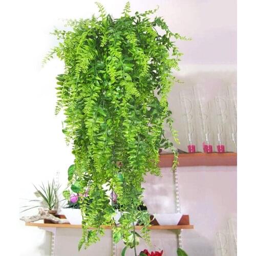 Artificial Plant Plastic Wall Hanging Persian Rattan Fake Flower Vine for Garden Club Bar Decoration Fake Plant Decoration