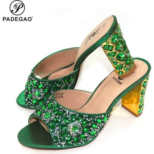 Italian Women Shoes Sweet Style for Royal Wedding Party Slingbacks Sandals Rhinestone Women Wedding Shoes Elegant Nigerian Shoes