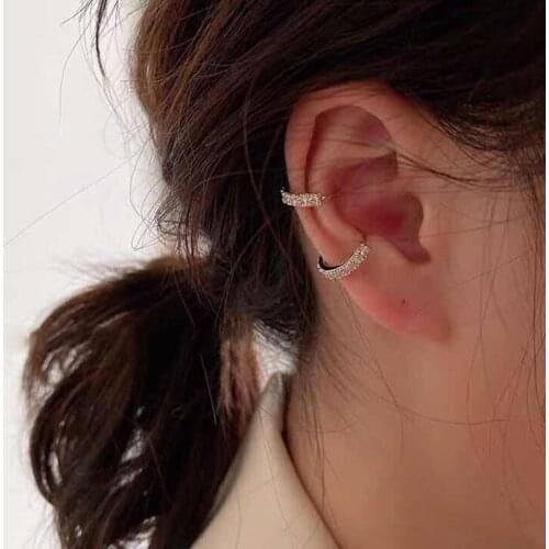 Simple Clip Earring Earcuff Zircon Clip On Earrings Zircon Ear bone Clip For Women No Pierced Earrings Jewelry pendientes mujer