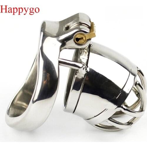 Happygo Stainless Steel Stealth Lock Male Chastity Device,Cock Cage,Penis Lock,Cock Ring,Chastity Belt A271