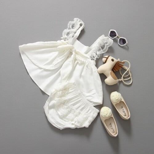 Girl Lace Derss Set Sleeveless Princess Skirt + Underpant 12 Months to 4T 100% Cotton Summer Baby Clothing Beach Skirts