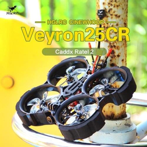 HGLRC Veyron25CR Zeus F722 Mini BLHELIS 28A 350mW VTX Caddx Ratel 2 AEOLUS 1404 3600KV 4S 2.5inch FPV Cinewhoop Ducted Drone