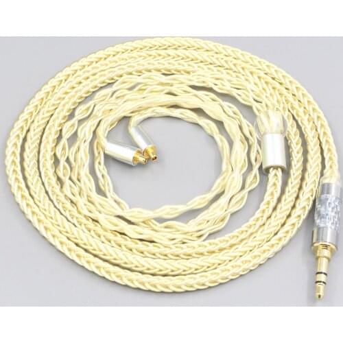 LN007615 8 Core Gold Plated + Palladium Silver OCC Alloy Cable For Dunu T5 Titan 3 T3 (Increase Length MMCX) Earphone