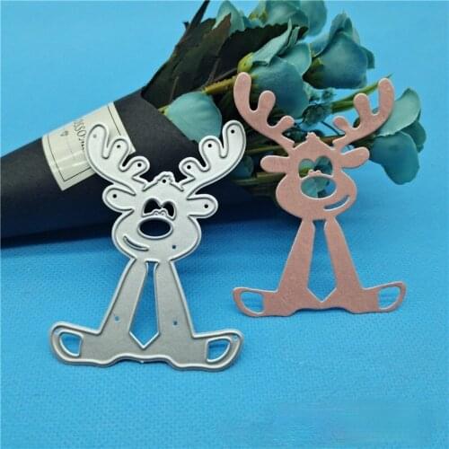 Cute Deer Metal Cutting Dies Stamps Dies Scrapbooking Mold Cut DIY Handmade Tools Craft Decoration Metal Cutting Dies New 2021