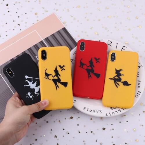 Witch Flying Soft Silicone Candy Case Fundas For iPhone 12 Mini 11 Pro Max 6 8 8Plus X XS Max 7 7Plus