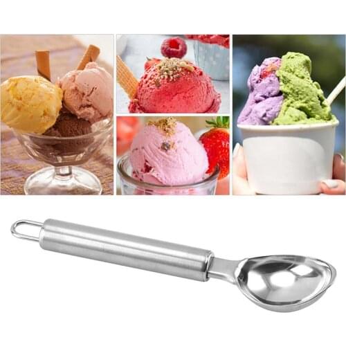 Stainless Steel Ice Cream Scooper Heavy Duty Ice Cream Ball Spoon Fruit Scooper Fruit Watermelon Ice Cream Baller Tool