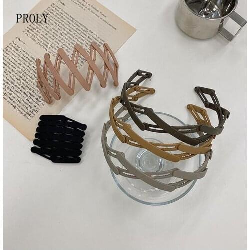 PROLY New Fashion Women Headband Scalable Plastic Hairband Summer Individually Adjustable Hair Accessories Adult