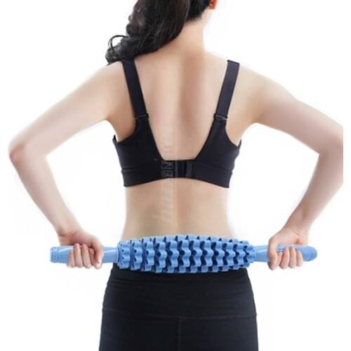 Relax the muscle fascia massager sticks wheel gear fitness drum massage roller elastic rods