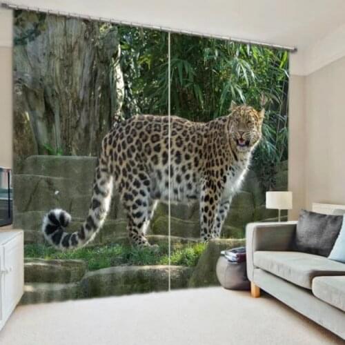 Kids Bedroom Luxury Blackout 3D Window Curtains For Living Room Customized size Drapes Cortinas Rideaux Animal Tiger print