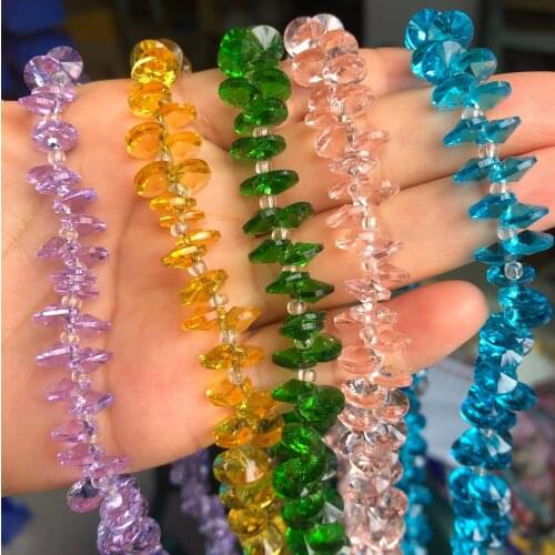 Pink Satellite Drill Oblate Rondelle Purple Crystal Glass Bead Jewelry Making Side Hole Beads Diy Earring Pendant Accessories