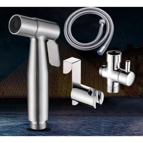 2 Functions Toilet Hand Held Bidet Diaper Sprayer Shower Shattaf Bidet Spray Douche Kit Jet 304 Stainless Steel Shower
