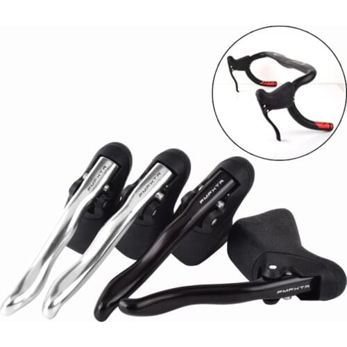 1 Pair Aluminum Alloy Bicycle Brake Lever Road Bike Fixie Front Rear MTB Brake Levers Cycling Brake Handle For 22.2-23.8mm