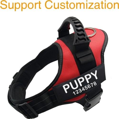 Dog Harness Dog ID Tag Custom Dog Harness K9 Dog Name Collar Vest Custom Label Reflective Dog Name Tag Label Pet Supplies