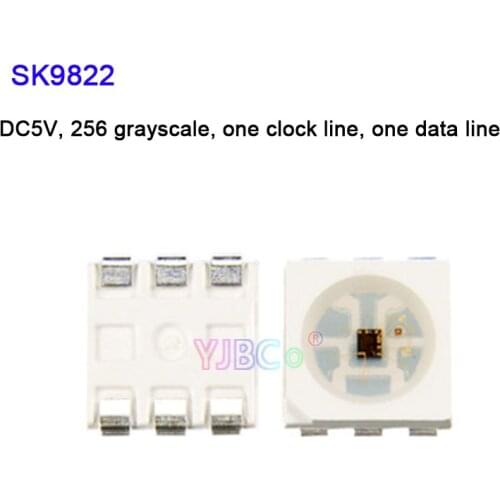 Wholesale 1000pcs SK9822 (Similar APA102) LEDs Chips IC SMD 5050 RGB For Strip Screen DC5V with DATA and CLOCK Separately