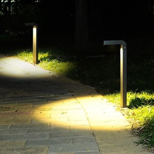 Thrisdar Outdoor Garden Pathway Pole Bollard Light Aluminum Landscape Courtyard Villa Lawn Lamps Park Street Porch Pillar Light