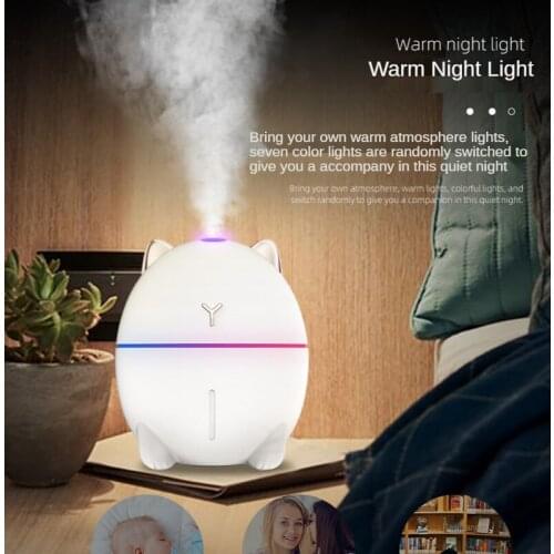 Lovely Pet Air Humidifier 200ml Planet Cat Ultrasonic Cool Mist Aroma Air Oil Diffuser Romantic Color USB Humidificador