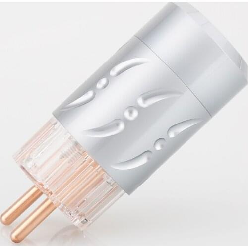 Viborg VE512 High Clear Pure Copper EU Plug Type Schuko Power Plug Hifi power plug European Power cord plug