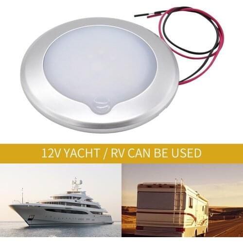 RV Roof Ceiling Cabin Light IP67 Waterproof 5-Level Touch Dimming Caravan Marine Interior Lamp Car Camping Auto Accessories