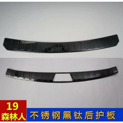 High quality stainless steel rear windowsill panel,Rear bumper Protector Sill For Subaru Forester 2019-2020,Black and silver