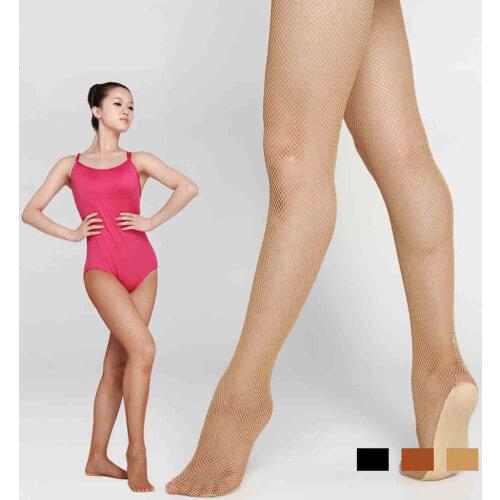 Discount High Quality Hard Stretch Professional Latin Fishnet Dance Seamless Tights Ballroom Dress for Women