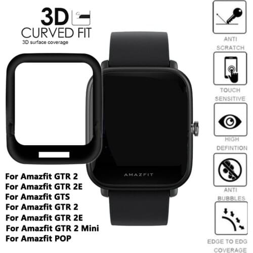 3D Soft Fibre Glass Protective Film For XiaoMi HuaMi Amazfit GTR GTS 2 2E 2Mini Screen Protector For Amazfit GTR POP Accessories
