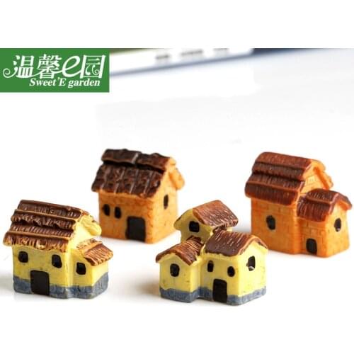 1pcs/lot Small House Model Miniature Garden Moss Micro Landscape Villa DIY Assembly Ornaments