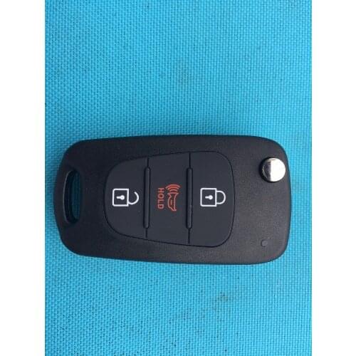 1Pc New Replacement Key Case Flip Uncut Blade For Hyundai i30 I35 Soul Shell Hold 3 Button Remote For Kia Red Hold No Logo Parts