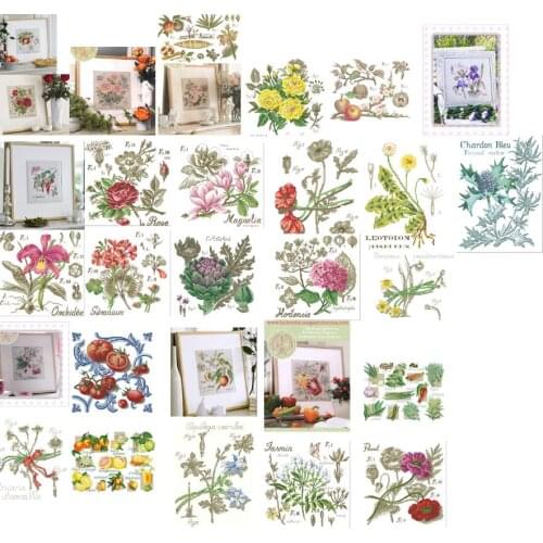 100% egypt cotton Counted Cross Stitch Kit flower fruit vegetable flowers fruits vegetables styles 2