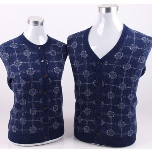 100%cashnmere print thick knit single breasted cardigan sweater coat couple wear dark blue S-5XL retail wholesale