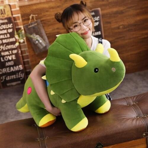 120cm Creative Big Plush Soft Triceratops Stegosaurus Plush Toy Dinosaur Doll Stuffed Toy Kids Dinosaurs Toy Birthday Gifts