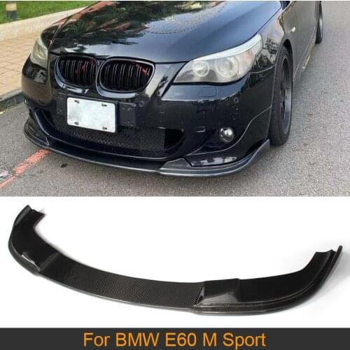 5 Series Carbon Fiber Front Bumper Lip Spoiler for BMW E60 M Sport Bumper 2006 - 2010 520d 520i 523i 525i 530i Front Lip FRP