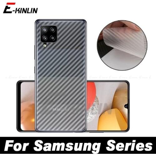 3D Carbon Fiber Back Cover Screen Protector Protective Film For Samsung Galaxy A02s A12 A42 5G F41 (Not Tempered Glass)