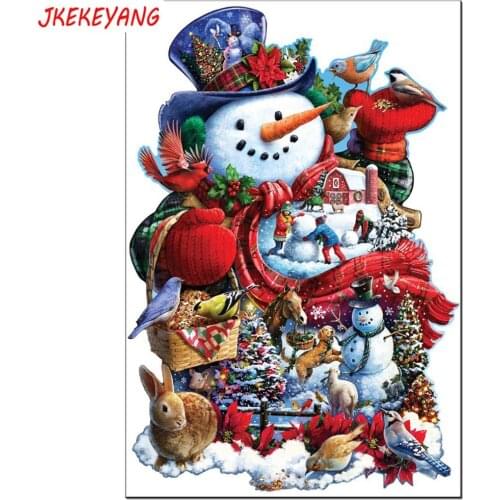 5D Diy diamond painting snowman Christmas Celebration Diamond Mosaic Rhinestone Embroidery cross stitch Y3485