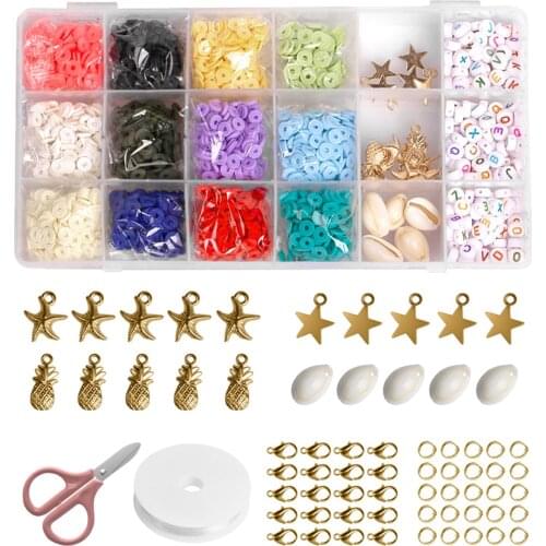 6mm Jewellery Making Set Handmade DIY Beading Crafting Flat Round Heishi Beads, Wide Use