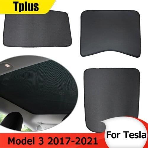 Tpuls Anti-Ultraviolet Sunshade Net For Tesla Model 3 Car Glass Sunroof Top Sunshade Rear Front Sun Protection Accessories