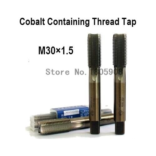 Free Shipping 2PCS TG M30*1.5 containing cobalt HSS machine taps straight fluted tap special stainless steel screw tap ,Thread T