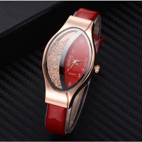 Fashion Women Watches Casual Ladies Watches Luxury Crystal Watches Women Leather Strap Quartz Wristwatches hodinky dames horloge